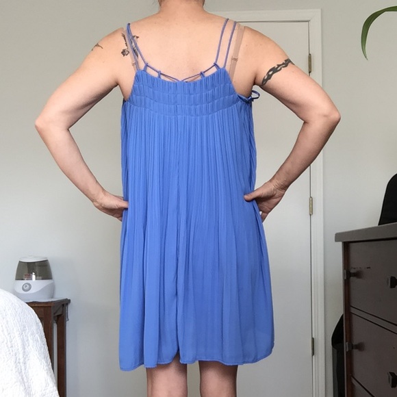 She & Sky Strappy Pleated Mini Dress - Picture 3 of 7